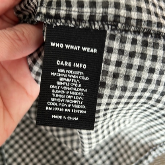 Who What Wear Checkered shear Black & White Blouse xxl - Picture 4 of 6